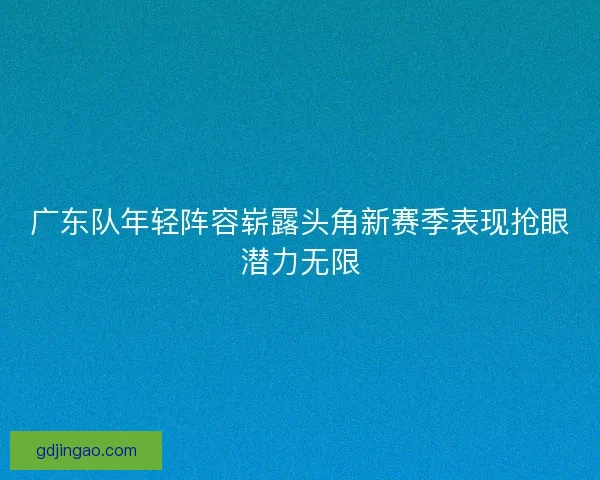 广东队年轻阵容崭露头角新赛季表现抢眼潜力无限